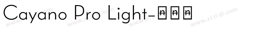Cayano Pro Light字体转换